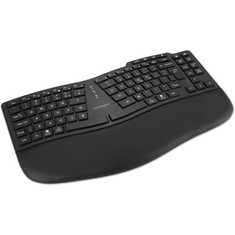 Teclado recargable kensington pro fit ergo kb675 eq tkl (negro, diseño eu (qwerty), membrana, 80% (tkl), bluetooth, 2,4 ghz