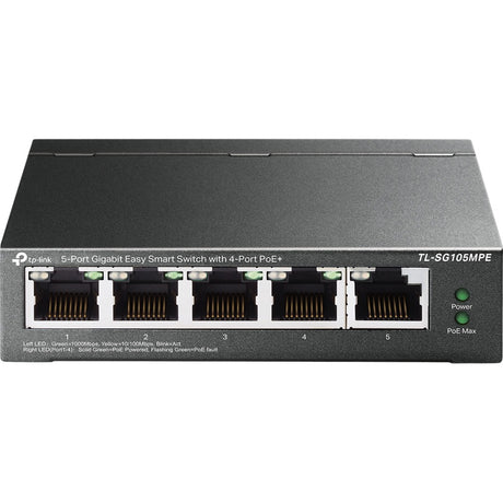 Tp-Link TL-SG105MPE Switch Easy Smart Gigabit de 5 puertos con PoE+ de 4 puertos (PoE de 120W con 30W por puerto)