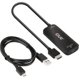 Adaptador Club 3D HDMI+ Micro USB a USB-C (negro)