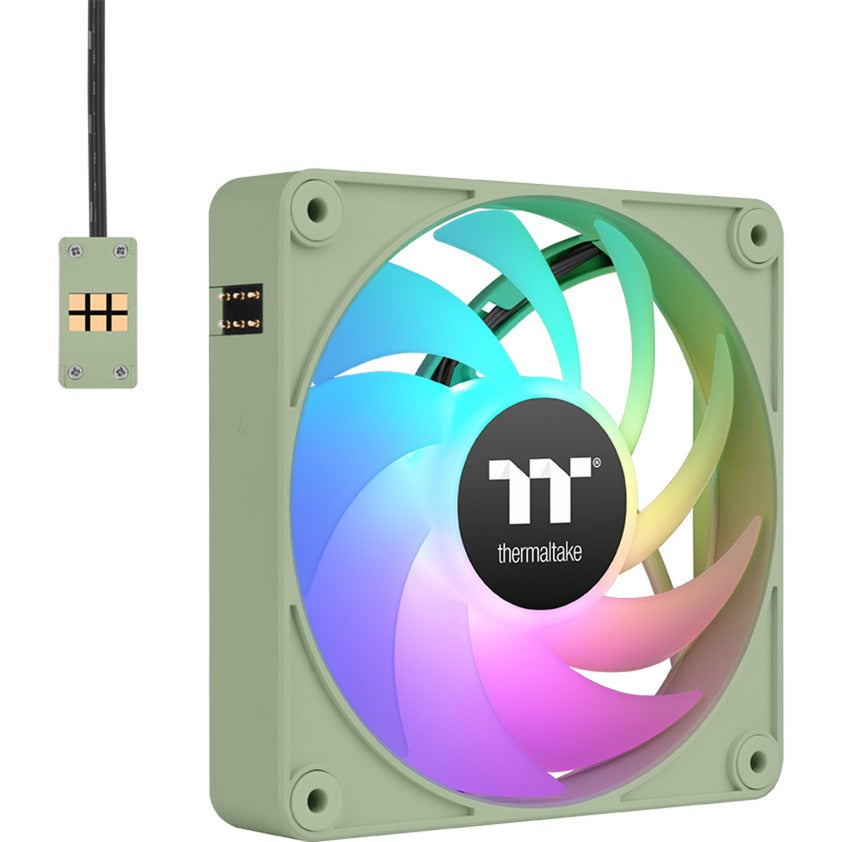 Thermaltake ct120 ex argb sync ventilador de refrigeración para pc matcha verde (paquete de 3 ventiladores) ventiladores de caja (verde claro, 3 piezas, 120 x 120 x 25 mm, pwm)