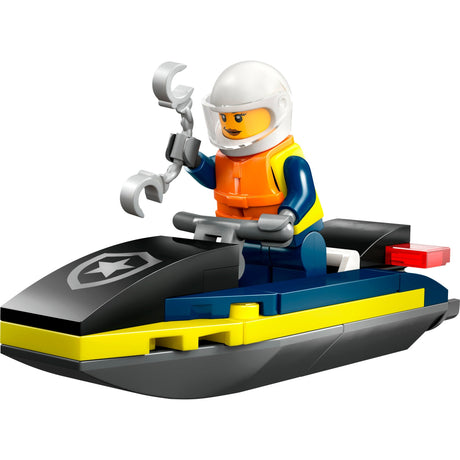 Lego city - juguetes de construcción de moto acuática de policía (30693)