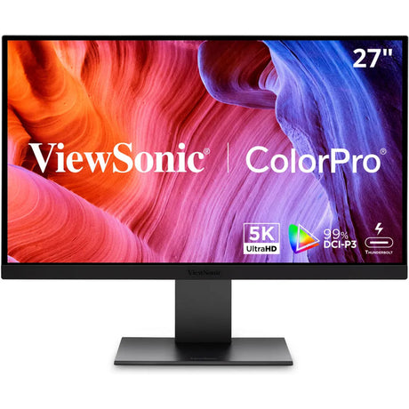 Monitor Viewsonic VP2788-5k compatible con Mac 27 4k UHD (negro, 2x Thunderbolt 4, 1x HDMI, 1x Displayport, USB-A, USB-C)