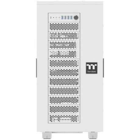 Carcasa de torre grande para nieve Thermaltake ax700 (blanca | 4x USB-A | 1x USB-C | ventana)