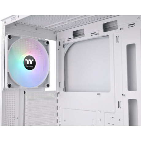 Thermaltake view 270 tg argb - carcasa de torre midi de nieve (blanco | 2x USB-A | 1x USB-C | RGB | vidrio templado)