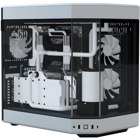 Carcasa midi tower Hyte y60 (blanco negro | 3x USB-A | vidrio templado)