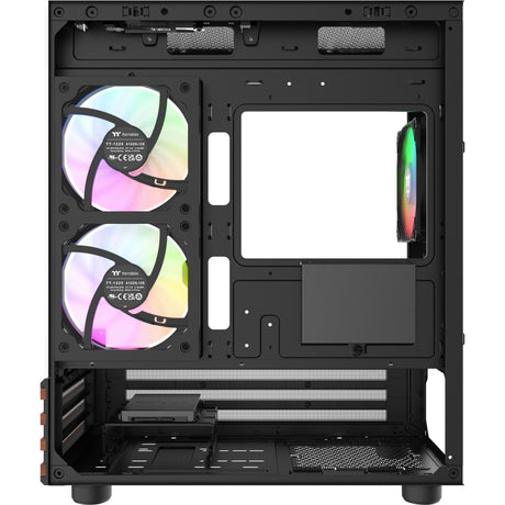 Carcasa mini torre Thermaltake view 170 ws argb (color madera negro | 2x usb-a | rgb | ventana)