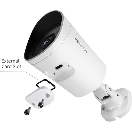 Foscam G4P Super HD WiFi cámara exterior (blanco, 4 MP, 2K, WiFi)