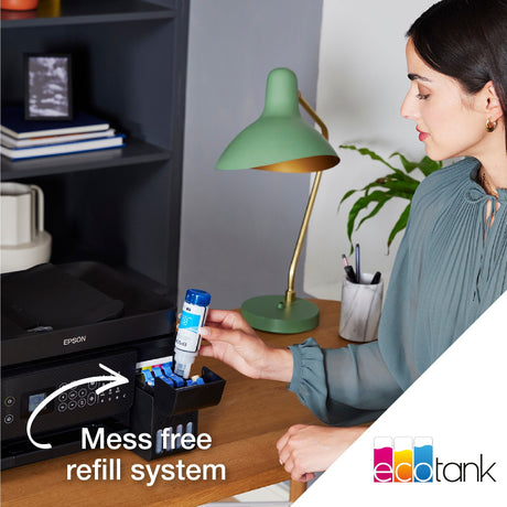 Impresora de inyección de tinta multifunción Epson ecotank et-4800 con función de fax (negra)