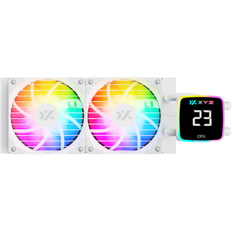 Xyz pc gear aquapulse aio 240 refrigeración por agua (blanco, argb, pwm)