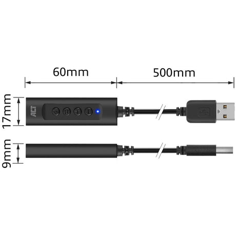 Conectividad Act Tarjeta de sonido externa USB-A (negra)