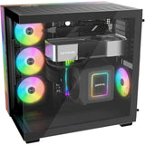 ¡Tranquilizarse! carcasa de torre midi light base 600 dx (negro | 2x USB-A | 1x USB-C | RGB | ventana)