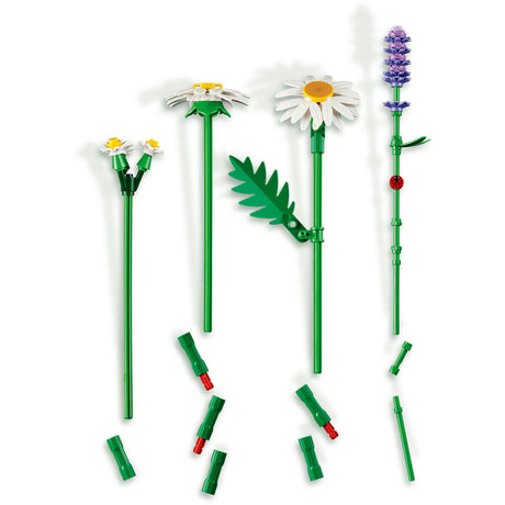 Lego botánicos margaritas flores - kit de construcción para niños - 11508
