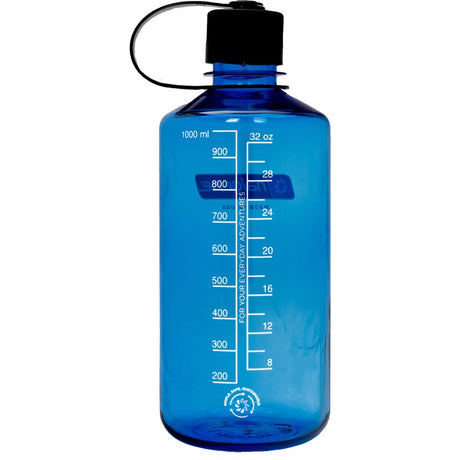 Botella para beber Nalgene “boca estrecha sostener” 1 litro, 32 oz (azul transparente)