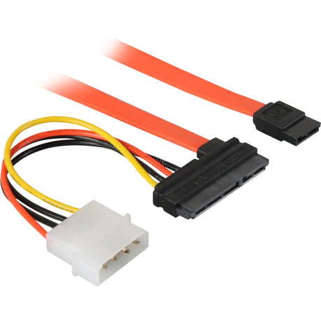 Cable de datos Goobay S-ATA 2 en 1 + adaptador de corriente (naranja, 0,5 metros)