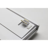 Teclado mecánico para juegos Ducky zero 6108 blanco puro rgb (blanco, diseño estadounidense (qwerty), cherry mx2a speed silver, 100%, leds rgb, pbt de doble disparo, intercambio en caliente, 2,4 ghz | bluetooth | usb-c)