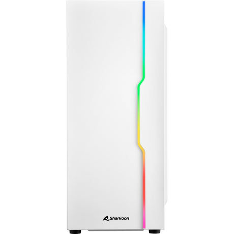 Carcasa de torre midi deslizante rgb Sharkoon (blanco | 3x usb-a | rgb | vidrio templado)