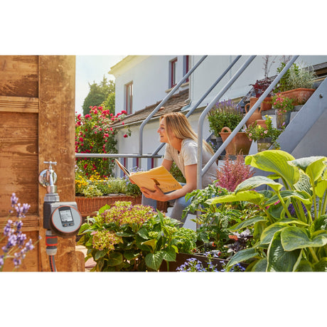 Flex con ordenador de riego Gardena - no requiere aplicación - para balcón o terraza