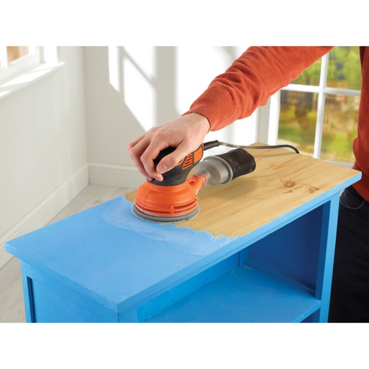 Lijadora excéntrica black+decker ka199-qs (naranja negro)
