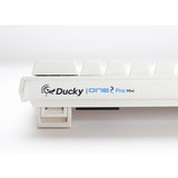 Teclado mecánico para juegos Ducky one 2 pro mini white classic rgb (blanco, diseño estadounidense (qwerty), rojo cereza mx, 60%, led rgb, pbt de doble disparo, mecánica quack)