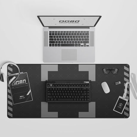 Teclado mecánico inalámbrico Iqunix og80 dark side (negro, diseño estadounidense (qwerty), azul cherry mx, 80% (tkl), leds rgb, intercambiable en caliente, pbt, 2,4 ghz | bluetooth 5.1 | usb-c)