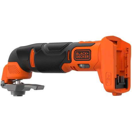 Paquete de destornillador black+decker de 18v + multiherramienta oscilante de 18v (negro naranja)