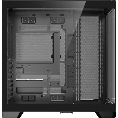 Carcasa midi tower de madera curva Antec c8 (color madera negro | 2x USB-A | 1x USB-C | vidrio templado)
