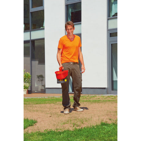Esparcidor manual universal Wolf-garten we-b - ancho de dispersión ajustable 0,5 m-2,5 m - accionamiento por batería - capacidad 3 litros