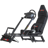 Simulador de carreras de cabina de simulador f-gt formula y gt de carreras de siguiente nivel (negro (mate))