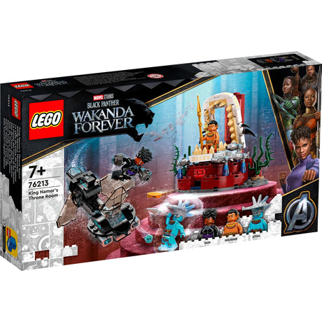 Lego marvel - juguete de construcción salón del trono del rey namor (76213)