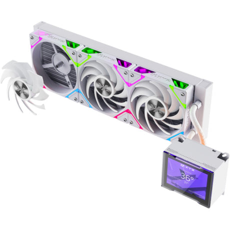 Xyz pc gear hydroview aio 360 refrigeración por agua (blanco, argb, pwm)