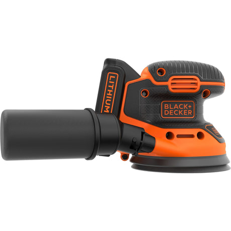 Lijadora excéntrica batería black+decker bdcros18 18v (negro naranja, bolsa de almacenamiento, cargador y batería incluidos)