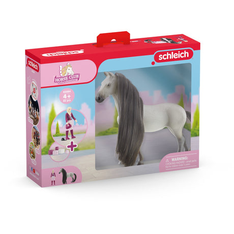 Schleich club de caballos las bellezas de sofia - figura de juego del set inicial de sofia polvoriento (42584)