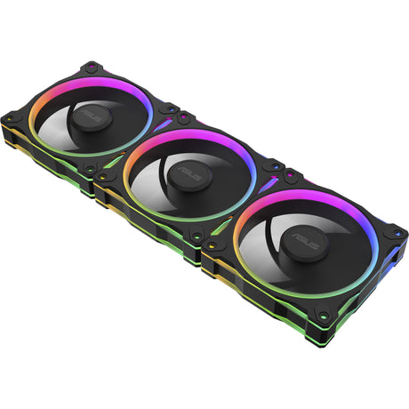 Ventilador asus prime mr120 argb - paquete triple de ventiladores de caja (negro, 3 piezas, 120 x 120 x 28 mm, 3 piezas)