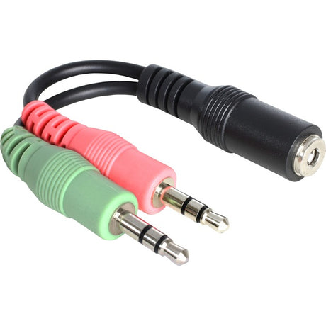 Cable divisor del adaptador de auriculares Delock (negro, 65459, 0,12 metros)