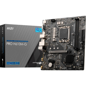 Placa base MSI Pro H610M-G Socket 1700 (GB-LAN, Sonido, µATX)