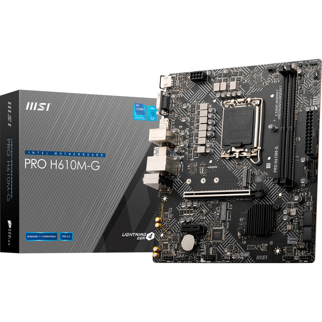 Placa base MSI Pro H610M-G Socket 1700 (GB-LAN, Sonido, µATX)