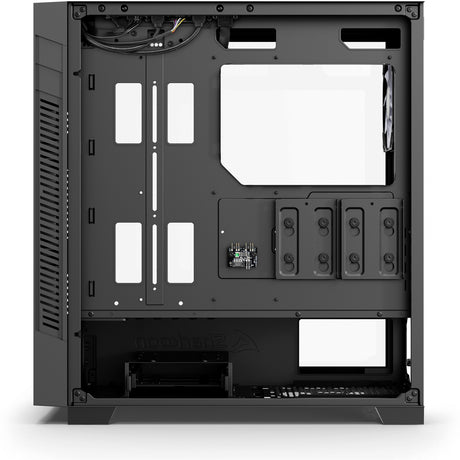 Carcasa midi tower Sharkoon s25-w2 argb (negro | 2x USB-A | 1x USB-C | RGB | vidrio templado)