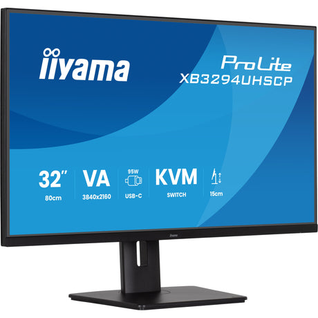 Monitor iiyama prolite xb3294uhscp-b1 31.5 4k uhd (negro, 2x hdmi, display port, 2x usb-a, 3x usb-c)