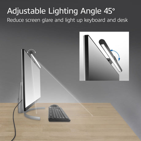 Act conectividad monitor regulable barra de luz LED barra de LED (negra, alimentada por USB, 3000k-6500k)
