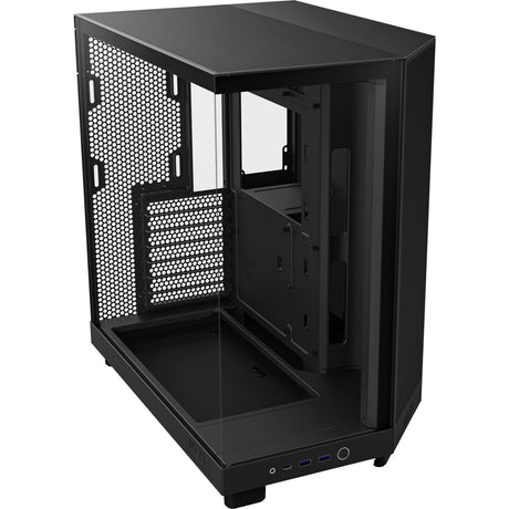 Carcasa midi tower nzxt h6 flow rgb (negro | 2x usb-a | 1x usb-c | rgb | vidrio templado)