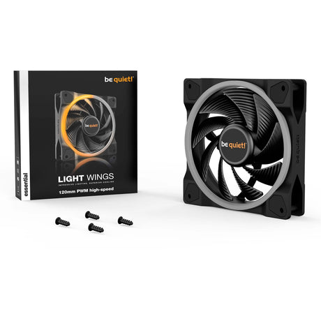 ¡Tranquilizarse! lightwings pwm ventilador de caja rgb de alta velocidad (negro, 120 x 120 x 25 mm)
