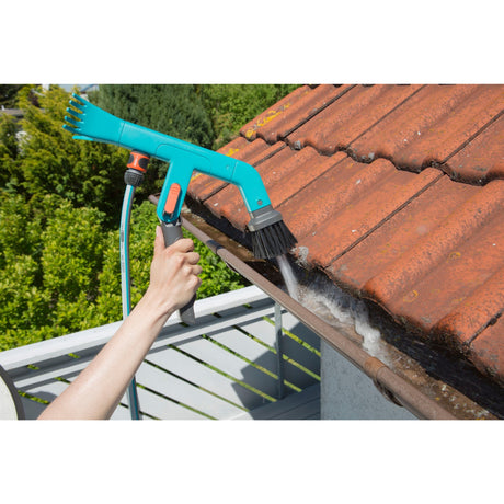Escoba angular para limpiador de canalones combisystem Gardena (negro turquesa, 3651-20)