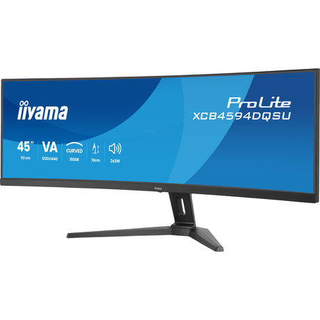 Iiyama Prolite XCB4594DQSU-B1 Monitor ultraancho curvo de 44,5 (negro (mate), HDMI, DisplayPort, USB, audio)