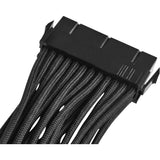 Cable de extensión ATX Silverstone de 24 pines (negro, 30 centímetros, pp07-mbb)