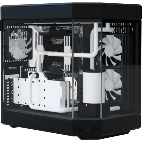Carcasa de torre midi Hyte y60 (negro | 3x USB-A | vidrio templado)