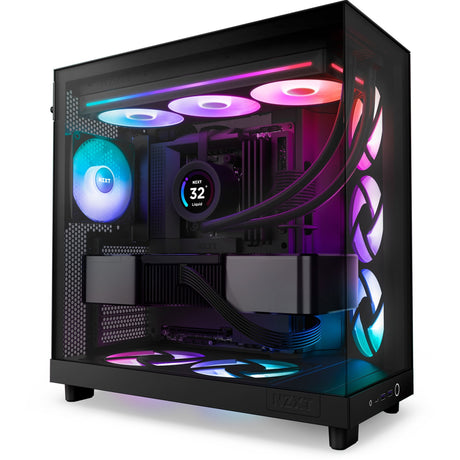 Nzxt f360 rgb core ventiladores de caja (negro, 3 piezas, 360 x 120 x 26 mm)