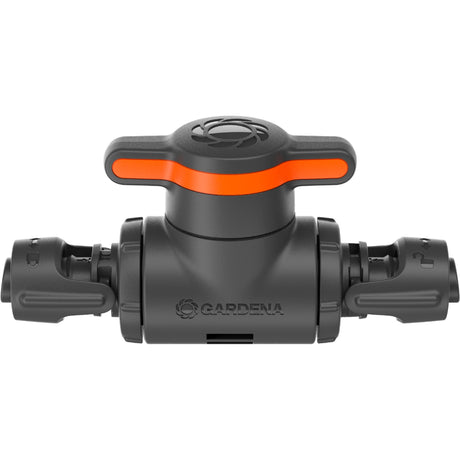 Válvula de cierre y regulación del sistema de microgoteo Gardena 13 mm (1 2 ) (gris naranja)