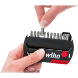 Wiha juego de puntas flip selector estándar 25 mm (negro rojo, torx® 13 piezas 1 4 c6.3 con clip para cinturón)