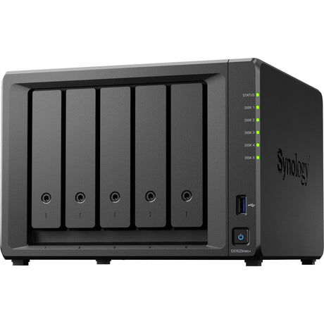 Synology diskstation ds1525neo+ nas (zwart, 2x lan, usb)