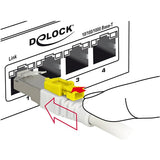 Delock cable de conexión rj-45 seguro con cat.6a (blanco, 85332, 2 metros)